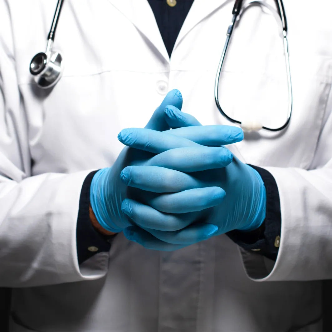 Eagle Double Tough Nitrile Gloves – Latex-Free, Powder-Free (Blue, 8 Mil) for Food, Medical, and Industrial Use