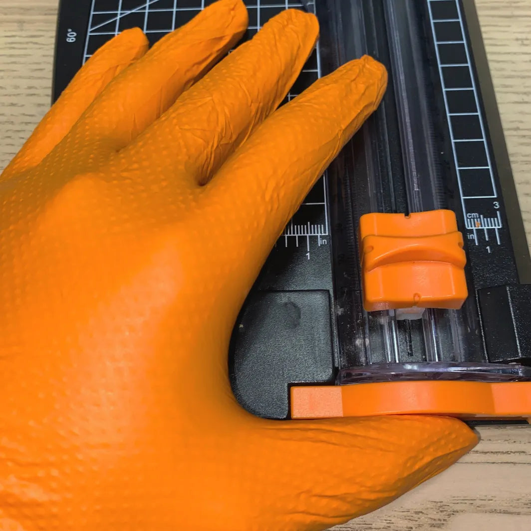 Eagle Diamond Textured Nitrile Gloves – Latex-Free, Powder-Free (Black, Green, Orange, 6 Mil) for Food, Medical, and Industrial Use