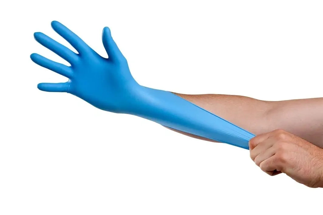 Eagle Double Tough Nitrile Gloves – Latex-Free, Powder-Free (Blue, 8 Mil) for Food, Medical, and Industrial Use