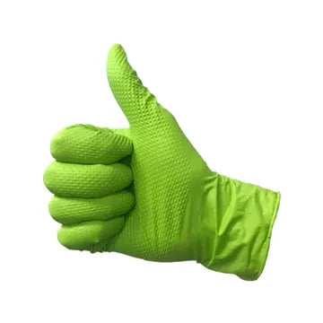 Eagle Diamond Textured Nitrile Gloves – Latex-Free, Powder-Free (Black, Green, Orange, 6 Mil) for Food, Medical, and Industrial Use