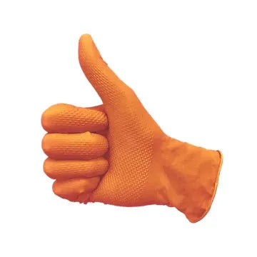 Eagle Diamond Textured Nitrile Gloves – Latex-Free, Powder-Free (Black, Green, Orange, 6 Mil) for Food, Medical, and Industrial Use