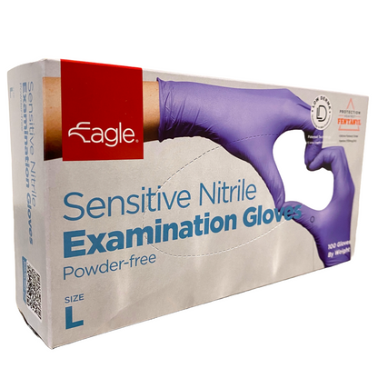 Eagle Sensitive Nitrile Exam Gloves – 4 Mil, Latex-Free & Powder-Free (Blue)