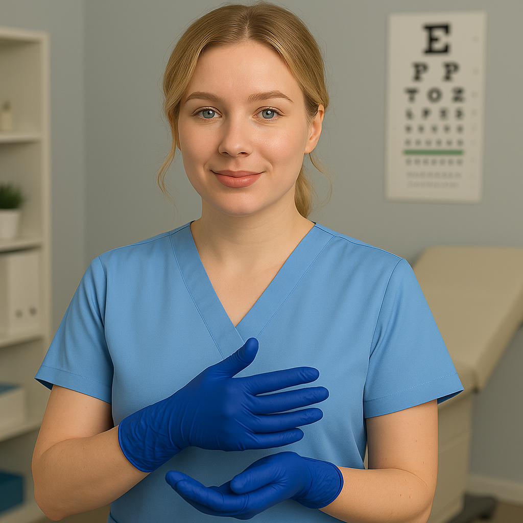 Eagle Sensitive Nitrile Exam Gloves – 4 Mil, Latex-Free & Powder-Free (Blue)